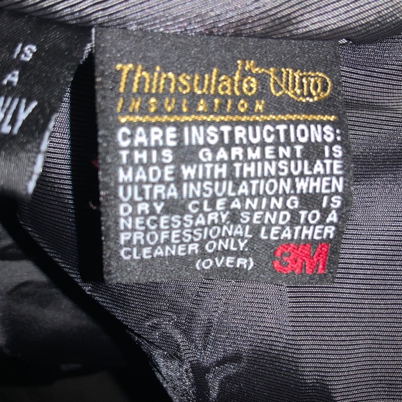 Wilson Leather zip front black jacket Sz M zip out Thinsulate lining unisex - Picture 9 of 12